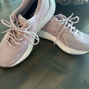 ASICS Women's Athletic Shoes - Light Pink and White Amplifoam